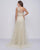 Mac Duggal Couture - 50550D Floral Applique One Shoulder A-line Dress In Neutral