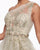 Mac Duggal Couture - 50550D Floral Applique One Shoulder A-line Dress In Neutral