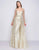Mac Duggal Couture - 50553D Embellished V-neck Dress With Overskirt In Neutral