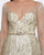 Mac Duggal Couture - 50553D Embellished V-neck Dress With Overskirt In Neutral