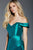 50564 Off-Shoulder Ruffled Cascade A-Line Gown