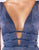 Mac Duggal Flash - 50571L Plunging Neck Sheath Evening Dress In Blue