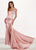 Rachel Allan Prima Donna - 5059 Beaded Illusion Back Mermaid Gown In Pink