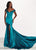 Rachel Allan - Beaded Illusion Back Mermaid Gown 5059 In Green