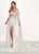 Rachel Allan Prima Donna - 5060 Beaded Dress With Detachable Cape In White and Purple