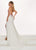 Rachel Allan Prima Donna - 5060 Beaded Dress With Detachable Cape In White and Purple