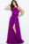 50612 High Halter Ruched Cutout Long Gown