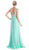 Crisscrossed Ornate Illusion Panel Gown