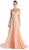 Cinderella Divine - Crisscrossed Ornate Illusion Panel Gown