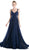Cinderella Divine - Crisscrossed Ornate Illusion Panel Gown