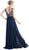 Cinderella Divine - Crisscrossed Ornate Illusion Panel Gown