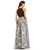 Aidan by Aidan Mattox - Halter Neckline Embroidered Long Dress MN1E200582 in Black and White