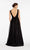 Alyce Paris - 5063 Scalloped Plunging V-Neck Evening Gown In Black