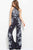 50647 Floral Embroidered High Neck Jumpsuit