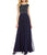 Aidan by Aidan Mattox - Sequined Bateau Neckline Long Dress MN1E200679 in Blue