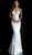 Jovani - 65069 Sequined Strapless V-neck Mermaid Dress in White