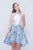 Nina Canacci - 506 Floral Printed Halter High Low A-line Dress