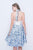 Nina Canacci - 506 Floral Printed Halter High Low A-line Dress