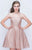 Nina Canacci - 507 Embellished Sweetheart A-Line Cocktail Dress In Pink and Gold