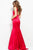 50756 Keyhole Bodice Satin Gown