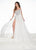 Rachel Allan Primadonna - 5075 Embellished Asymmetric Chiffon Dress In White and Multi-Color