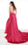 Rachel Allan Primadonna - 5078 Embellished V-neck Satin Dress In Pink