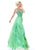 Sherri Hill - 50801 Plunging Bejeweled Bodice Long Dress In Green