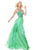 Sherri Hill - 50801 Plunging Bejeweled Bodice Long Dress In Green