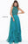 Sherri Hill - 50808 Beaded Halter Neck Chiffon Gown In Green