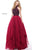 Sherri Hill - 50808 Beaded Halter Neck Chiffon Gown In Red