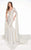 Rachel Allan Primadonna - 5081 Lace Deep V-neck Mermaid Dress In White and Neutral
