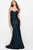 50845 Beaded Strapless Floral Mermaid Gown