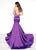 Rachel Allan Primadonna - 5086 Bejeweled High Halter Mermaid Dress In Purple