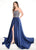 Rachel Allan Primadonna - 5087 Embellished Strapless A-line Gown In Blue and Neutral