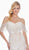 Ashley Lauren - 1521 Fringe Off-Shoulder Trumpet Dress In White