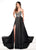 Rachel Allan Primadonna - 5089 Crystal Beaded Satin A-line Gown In Black