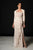 Daymor Couture - Strapless Straight Neckline Gown with Bolero 508 in Neutral