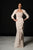 Daymor Couture - Strapless Straight Neckline Gown with Bolero 508 in Neutral