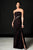 Daymor Couture - Strapless Straight Neckline Gown with Bolero 508 in Purple