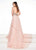 Rachel Allan Primadonna - 5092 Crystal Beaded Layered A-line Dress In Pink and Multi-Color