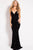50937 Shimmering Velvet Burn Out Backless Prom Dress
