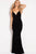 50937 Shimmering Velvet Burn Out Backless Prom Dress