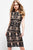 50974 Sleeveless Lace Embellished Sheath Dress