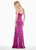 Ashley Lauren - 1400 Sleeveless Scoop Neck Crushed Velvet Long Dress In Pink