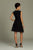 72692 Chiffon Overlay Sleeveless Short Black Dress