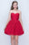 Nina Canacci - 510 Lace Sweetheart A-Line Cocktail Dress In Red