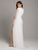 Lara Dresses - 51007 Beaded Deep V-neck Long Sleeve Sheath Dress In White