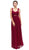 Eureka Fashion - 5101 Illusion Cutout Ruched Jersey Dress In Red