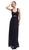Eureka Fashion - 5101 Illusion Cutout Ruched Jersey Dress In Blue