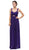 Eureka Fashion - 5101 Illusion Cutout Ruched Jersey Dress In Purple